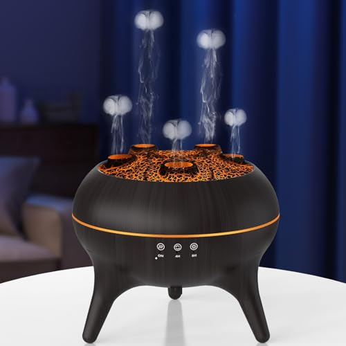 Diffusor för eterisk olja för sovrum, 250 ml manet dimma aromaterapi luftfuktare, aromspridare med 8 färger LED-lampor, timers, automatisk avstängning vid vattenlös (stil 5)