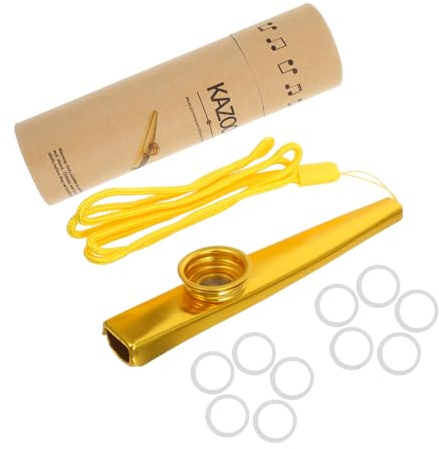VICASKY 1 Satz Kazoo Professionelles Kazoo mit Ersatzmembranen Tragbares Musikinstrument für Erwachsene für Musikübungen und Freizeitgestaltung