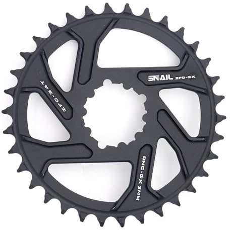 CYSKY Direct Mount Chainring 32T 34T 36T 38T 40T 3mm Offset Narrow Wide Teeth Chainring CNC 7075 Bike Chainwheel for SRAM GXP Interface Crankset (Black, 34T)