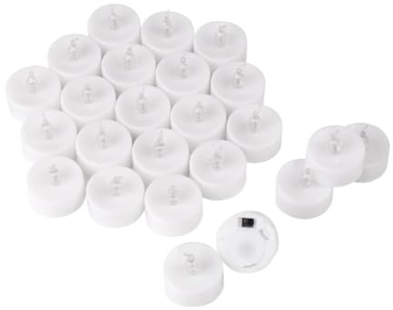NUOBESTY Bougies LED sans Flamme Électroniques Chauffe-Plat Pack De Bougies Tealight Décoratives Lumière Blanche Chaude Sécurité sans Feu pour Maison Fêtes Mariage