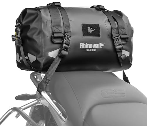 Rhinowalk Motorcycle Duffel Bag Waterproof 20/40/65L Tail Bag Rear Seat Drybag Roll Top Motorbike Travel Luggage