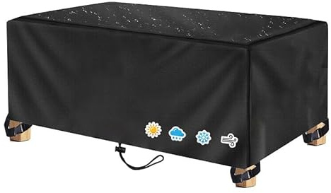 Housse De Salon De Jardin Impermeable 370 L x 150 lx 130H cm Housse De Protection Pour Table De Jardin Rectangulaire,420d Oxford Bache De Protection Salon De Patio Pour Chaise Et Table En Rotin