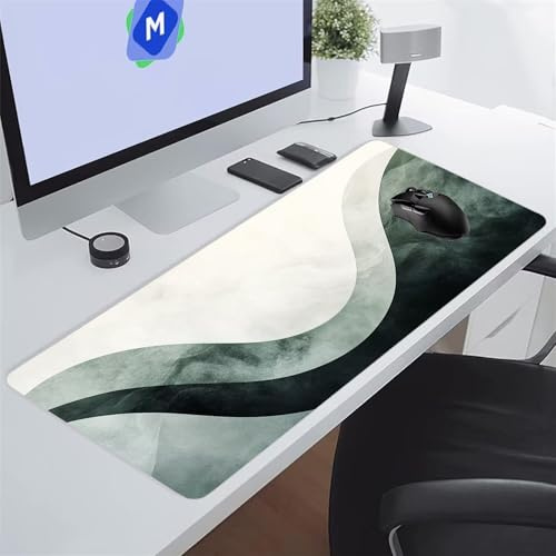 Grand Tapis de Souris Gamer 700x400x3 mm Vert Foncé Tapis de Souris Gaming Protecteur de Bureau XXL Lavable Améliore la précision et la Vitesse pour PC Laptop