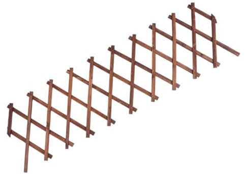Veemoon Support Extensible en Bois Carbure pour Plantes Grimpantes – Treillis Mural 44x22 Cm Épaisseur 0,9 Cm pour Jardin Terrasse – Résistant, Adaptable et Solide pour Vigne, Lierre