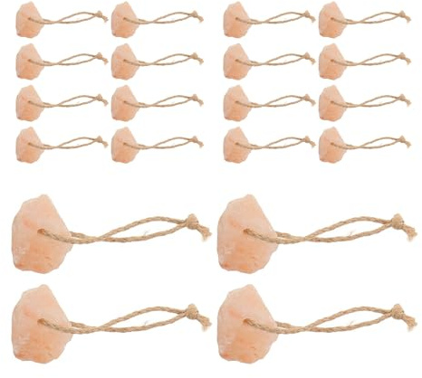 VICASKY Blocchi di Sale da Leccare per Piccoli Animali Corda Blocchi Minerali Naturali da Appendere per Conigli Criceti e Capre Integrazione Microelementi per Benessere e Salute