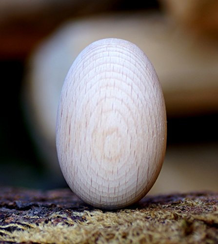 El Natural - Produkte aus der Natur 10 Stück - Holz Eier mittel 4 x 6 cm unbehandelt roh Eier zum Anmalen je 0,92 €