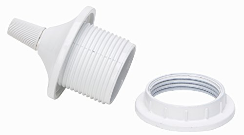 Kopp 214401048 - Portalampada isolante E27 con cappuccio, colore: Bianco