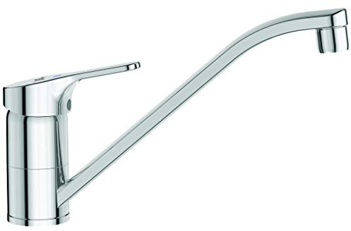 Ideal Standard CeraFit Küchenarmatur (Einhebel-Armatur, Rohrauslauf+Luftsprudler schwenkbar, chrom, Höhe 169 mm, Ausladung 260 mm) BC133AA