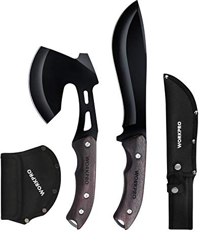 WORKPRO Axe and Fixed Blade Knife Combo Set
