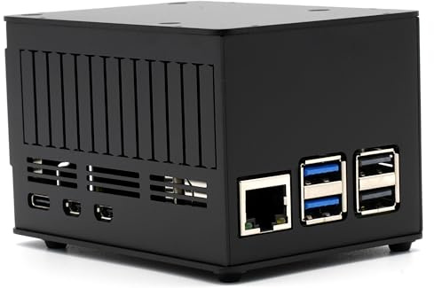 KKSB HAT-Gehäuse für Raspberry Pi 5 – Platz für Standard-Hats und NVMe HAT – Kompatibel mit Raspberry Pi 5 Kühlkörper und flachen Kühlkörpern