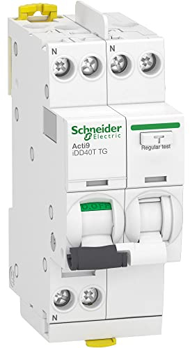 Schneider Electric - Acti9 iDD40T - disjoncteur différentiel tête de groupe - 1P+N C 40A 6kA 30mA ASI - A9DX2640