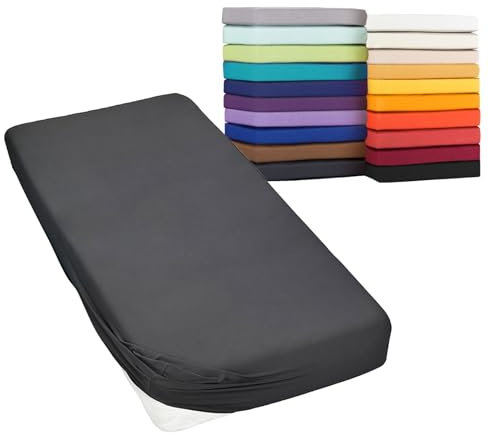 Moon-Classic Spannbettlaken Boxspringbett Wasserbett Spannbetttuch Matratzen 160g/²m 180x200-200x220 anthrazit