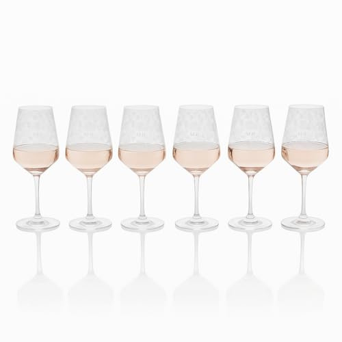 Mixcompany 6 Stück Alie Weingläser / 6er Set Wein Glas/Gläser mit Druck