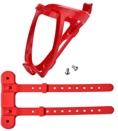 Portabidón de Bicicleta, Portabotellas de plástico para Bicicleta con Base de Montaje en el Techo. (Rojo)