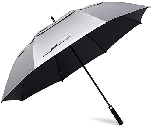 G4Free 142/162/172/182 cm UV-skydd golfparaply automatisk öppning ventilerad dubbel baldakin extra stort vindtätt paraply överdimensionerade solparaplyer