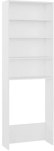 vidaXL Mobile per Lavatrice Bianco 64x24x190 cm