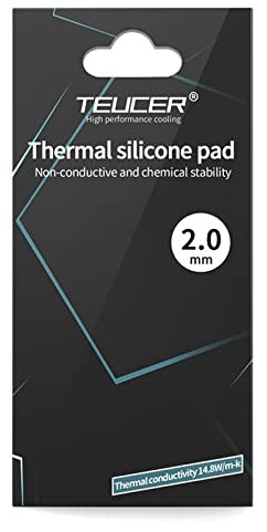 PEPOYO AI Thermal Pad 14.8 W/mK, 85x45x2mm, Non Conductive Heat Resistance High Temperature Resistance, Silicone Thermal Pads for Laptop Heatsink/GPU/CPU/LED Cooler (2mm)