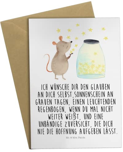 Mr. & Mrs. Panda Beileidskarte Maus Sterne - Geschenk, Schwangerschaft, Geburtstag, hochzeitskarten, Lustige Sprüche, osterkarte, einladungskarten, weihnachtskarten, dankeskarten, Wunsch, Geburt