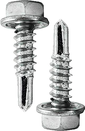 DOJA INDUSTRIAL | Vis Autoperceuse à Tête Hexagonale | Vis Autoforeuse Acier Zingué | 4,8x19 mm | Lot 50 | Vis DIN 7504 Forme K | pour Tole Acier, Bride de Fixation, Matériel de Construction..