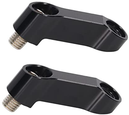 10mm Motorrad Spiegelhalter Adapter Verlängerung für NMAX 155 125 2015-2022 YZ WR Serien Aluminiumlegierung Spiegelverlängerungsadapter Ersatzteil für Motorradrückspiegel Verbesser
