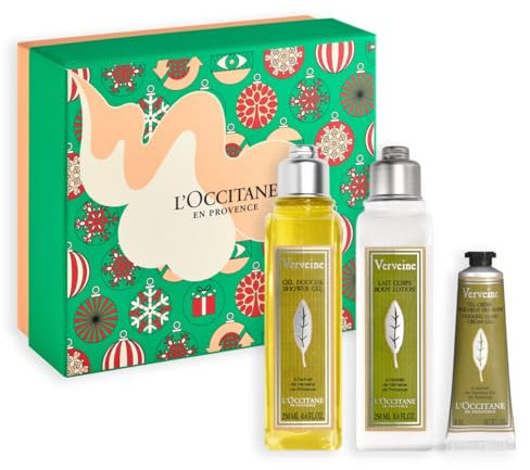 L'OCCITANE - Weihnachtsset Eisenkraut - Duschgel, Bodylotion und Handcreme - In Frankreich hergestellt