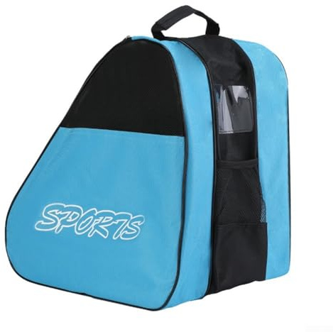 Zoegneer Rollschuh-Tasche, Oxford-Gewebe und PP-Eislauftasche zur Aufbewahrung von Rollschuhen, Rollschuhen und Schlittschuhen, 41 x 25 x 39 cm (blau)
