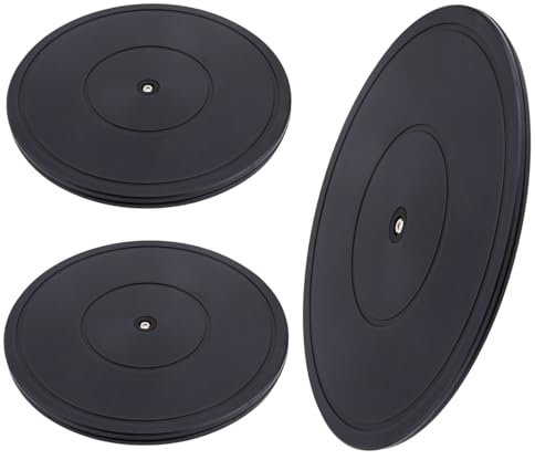 WORDFUN 30cm Diametro Piatto Girevole, Rotating Swivel Steel Ball Bearings Stand, Lazy Susan Giradischi, Base Girevole Multiuso, Piatto Rotante per TV, PC Computer Monitor Stand Bonsai Piante