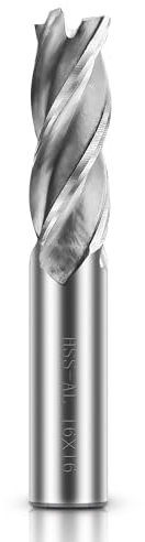 ASNOMY 16mm HSS Schaftfräser CNC Drehmaschine geraden Schaft 16mm, 4 Flöte Spiralfräser Schneide Schaftfräsersatz Drill End Mill Fräser Bit