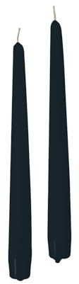 10 Candele coniche Cereria Di Giorgio Ø 2,2 cm altezza 25 cm - Candele decorative per la casa – Colore Blu notte – Durata 7 ore – Inodore – Cera vegana naturale – Senza olio di palma – Made in Italy