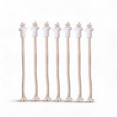 ?llampe Docht Mit Keramikhalter dochthalter für flaschen 7Pcs Kerzendochte für Fackel Weinflasche ?l Kerze Lampe Fiberglas Hitzebest?ndig Kerosin Dochte Wei? Lámparas de Aceite