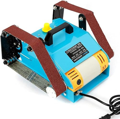 950W Bandschleifer Elektrische Schleifmaschine Doppelachse Tischschleifer，800-6000 U/min Elektrischer Doppelschleifer,Geeignet für Dekoration