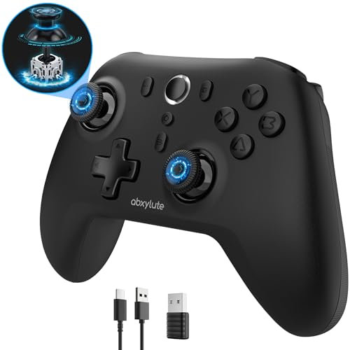Manette sans fil C6 pour PC – Manette de jeu Bluetooth avec gâchettes et joysticks Hall à 1000 Hz, compatible avec Windows PC, Nintendo Switch Pro/OLED/Lite, Steam Deck, TV/Android Mobile, iPhone, Mac