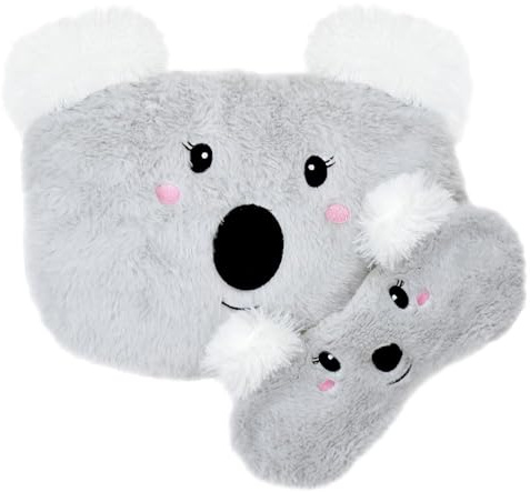 A2Z Warmes Winter-Koala-Wärmflasche, 700 ml, passende Augenmaske, Geschenk-Set, niedliches Plüschtier, einfarbiges Design, abnehmbare Bezüge, atmungsaktiv, Linderung, gemütliche Nächte, Entspannung