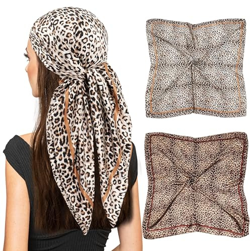 vimate Kopftuch für Frauen-35“ Quadrat Seide Gefühl Satin Schal Seidentuch für Haar Wrapping und Schlafen in der Nacht.