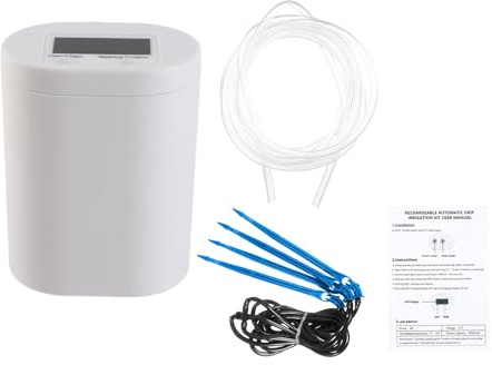 Dispositivo di Irrigazione Automatizzato con Kit di Irrigazione a Goccia Automatica a Automatica per 4 Piante in Vaso per Piante di Fiori D'acqua