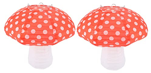 DIYEAH Inflatable Mushroom Paper Lanterns Party Decorations for Birthday Garden Window Wall Hanging