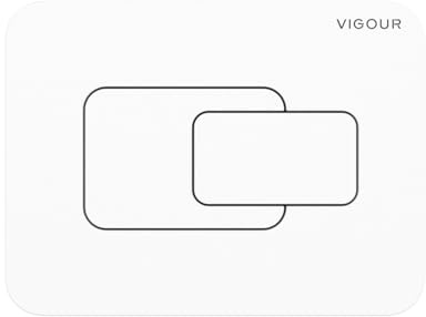VIGOUR WC-Betätigungsplatte DEE indvidual 1.0 magnetisch für Einwurfschacht weiss | V1DEE
