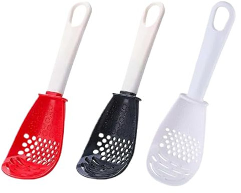 Cucchiaio Da Cucina In Silicone - Cucchiaio Da Cucina Durevole | 3x Skimmer Da Cucina Cucina Multifunzionale Separatore Di Uova In Casa Utensili Da Cucina Grattugia Aglio Mano