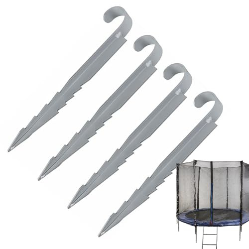 Piquets de vent de trampoline | Crochets de fixation de balançoire pour sol | Ancrages de balançoire en métal pour jardin, équipement d'extérieur