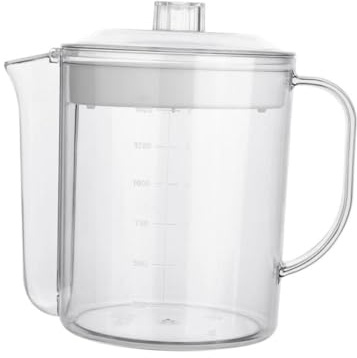DECOMELODY Séparateur de Graisse avec Filtre Créatif pour Cuisine Tasse à Graisse Résistante Micro Ondes et Réfrigération pour Maison et Restaurant Blanc