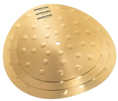 SONICAKE Juego de Platillos Apilables Clap Stack Effect 11+13+15, aleación de latón macizo para batería, práctica, estudio y directo 3 piezas