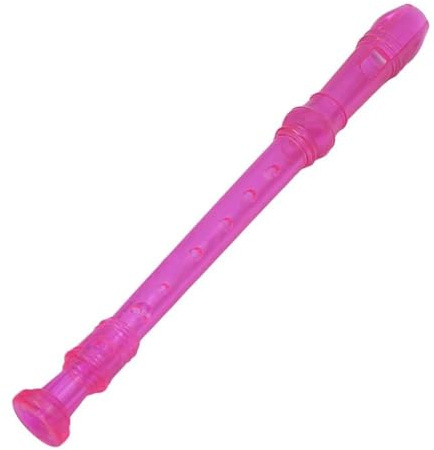 Blockflöjt Löstagbar Flöjt ABS High Pitched Blockflöjt Träblåsinstrument(Pink)