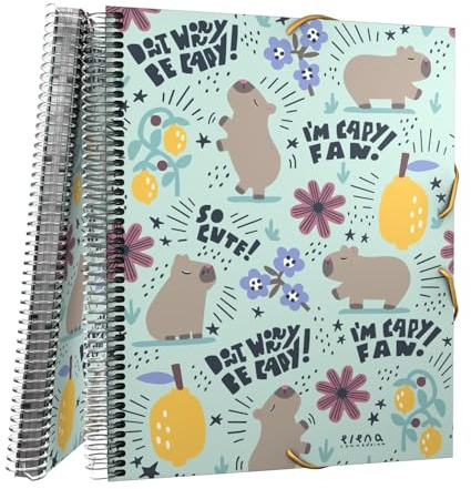 Grafoplas - Carpeta 30 Fundas Plastico A4, Cheerful by Elena Corredoira | Tapas Flexibles, Espiral PVC, Perfecto Material Escolar para Archivar Documentos