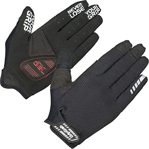 GripGrab Supergel Xc Padded Full-finger Mountain-bike Touchscreen Gloves Cushioned Off-road Summer, Guantes Largos Ciclismo Unisex Adulto, Negro, M