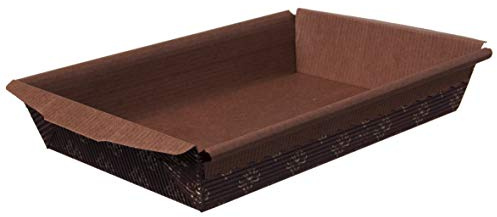 Pro DP 540 Einwegbackformen Papierbackformen Einmal Backform Papier mit Backtrenn Funktion eckig 170x110x35mm - Inkl. Verpackungslizenz in D