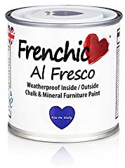 Frenchic Al Fresco, Kiss Me Sloely, Chalk Furniture Paint, Weatherproof, Interior & Exterior Use (250ml), Purply Blue