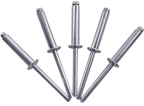 (50 Stück) Blindnieten 5,0 x 25 mm Offener Domkopf Popnieten DIN 7337 Stahlniete und Stahldorn (50, 5,0 x 25 mm)
