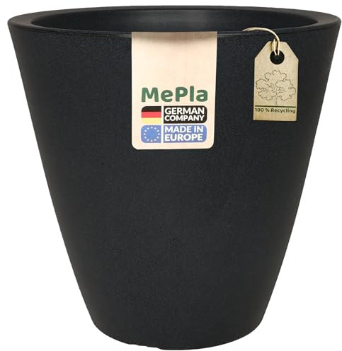 MePla Hochkübel Orvieto - runder Pflanzkübel - wetterfestes Pflanzgefäß - UV-beständiger Blumenkübel - Pflanzentopf - Kübel - ø50 H49 - anthrazit