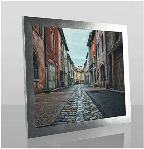 Orion Deluxe Bilderrahmen Posterrahmen 64x48 cm Puzzlerahmen Farbe Eisen Gewischt Kunstglas Klar Hintergrund Weiss