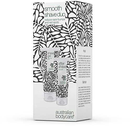 Kit da barba per uomo con olio di albero del tè - Gel da barba e Combo dopobarba per rasature morbide e confortevoli - Ideale per la pelle sensibile - Formula idratante